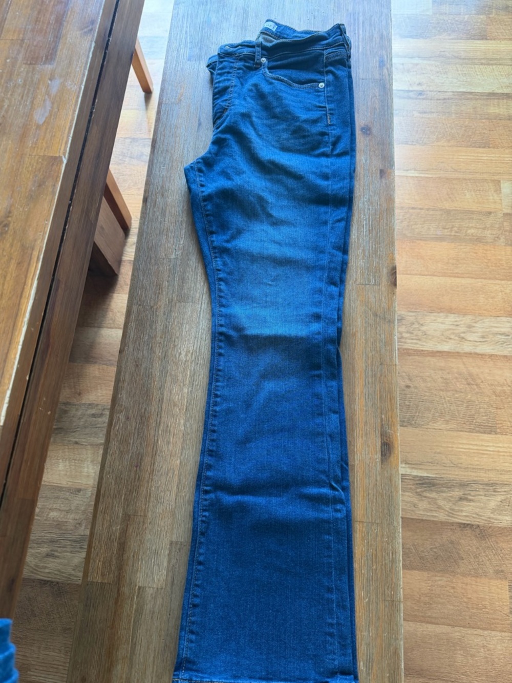 LOFT Dark Blue Straight-Leg Jeans
